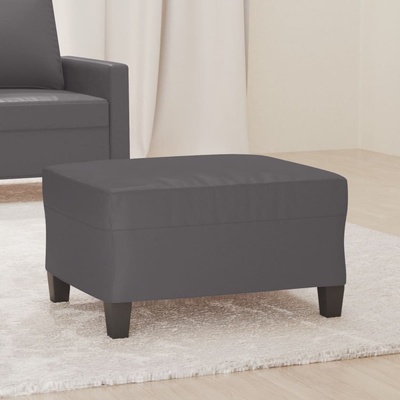 vidaXL Табуретка, сива, 70x55x41 см, изкуствена кожа (349358)