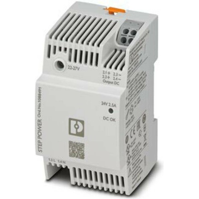 Phoenix Contact 1088491 síťový zdroj na DIN lištu 24 V/DC 2.5 A 60 W Počet výstupů:1 x Obsah 1 ks