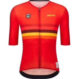 Santini Фланелка с къс ръкав за колоездене Santini UCI World Champion Jersey Cycling jersey - Spain - размер XS (056-3881-0710)