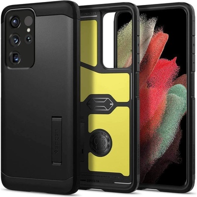 Spigen Tough Armor Case - хибриден кейс с най-висока степен на защита за Samsung Galaxy S21 Ultra (черен)