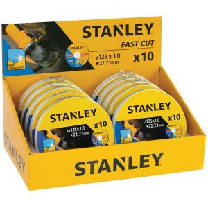 STANLEY - Режещ диск за неръждаема стомана и метали, 125x22, 2 мм, 10 бр. STA38257-XJ (STA38257-XJ)