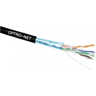 OptroNET 49330BK-F-305 Kabel CAT5E F UTP PE SOL AWG24 venkovní černý 305m