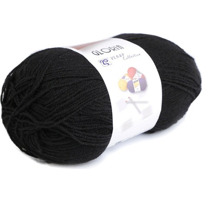 Pletací příze Gloria 50 g Varianta: 10 (59005) černá, Balení: 1 ks 43209/84236/197580