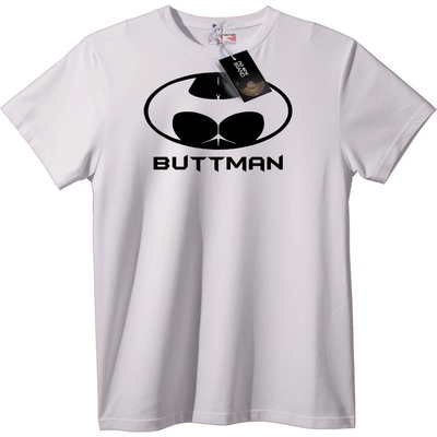 NOONEBRAND Тениска Buttman - Пародия - S, White
