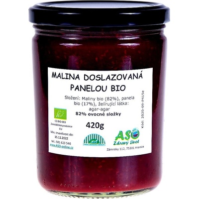 ASO Zdravý život malina doslazovaná panelou Bio 420 g
