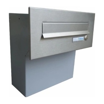 DOLS Poštovní schránka F-04 do sloupku+ čelní deska se zvonkem - KOMPLETNÍ NEREZ