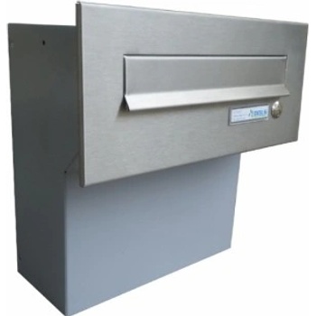 DOLS Poštovní schránka F-04 do sloupku+ čelní deska se zvonkem - KOMPLETNÍ NEREZ