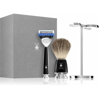 Mühle Rytmo R226 Mach3 + Mühle Vivo Black Pure Badger + stojan