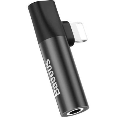 Baseus Lightning & Audio Adapter - Lightning адаптер с Lightning порт и 3.5 мм аудио вход за устройства с Lightning порт (черен)