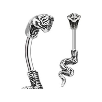 Šperky4U piercing do pupíku kobra WP01079