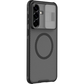 Samsung NILLKIN Camshield Pro Магнитен Калъф за Samsung A57 5G - TPU+PC, Плъзгащо капаче, Прозрачно-черен