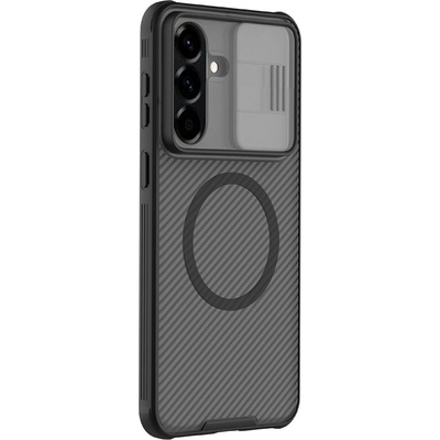 Samsung NILLKIN Camshield Pro Магнитен Калъф за Samsung A57 5G - TPU+PC, Плъзгащо капаче, Прозрачно-черен