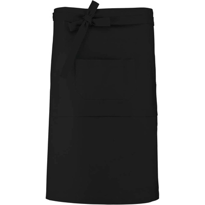 Kariban Zástěra do pasu dlouhá s kapsami Long černá
