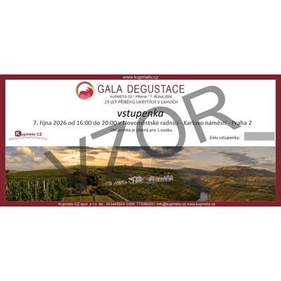 GALA DEGUSTACE 2026 - vstup pro 2