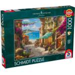 Schmidt Spiele Пъзел Schmidt от 1000 части - Италианско кафене, Томас Кинкейд (59624)