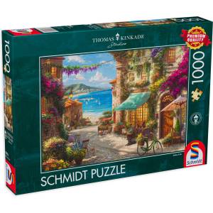 Schmidt Spiele Пъзел Schmidt от 1000 части - Италианско кафене, Томас Кинкейд (59624)