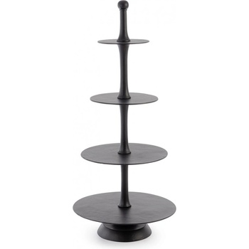 Bizzotto МАЛЕТ ЧЕРНА ДЕКОРАТИВНА СТОЙКА ЗА ТОРТИ 4 НИВА h123 (0184868)