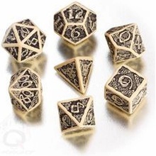 Q-Workshop Kocky Celtic set 3D 7ks béžovo-čierne Beige/Black