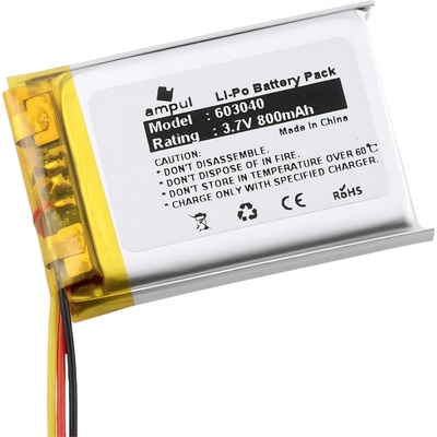 Li-Pol batéria 800mAh, 3.7V, 603040, 3pin