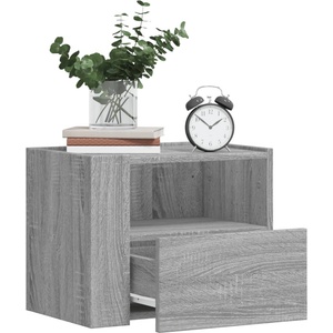 vidaXL Нощно шкафче за стенен монтаж, сив сонома, 45x30x35 см (848321)