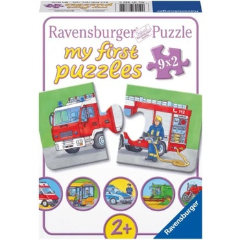 Ravensburger - Puzzle 9x2 My First Puzzles: Emergency vehicles - 1 - 39 piese