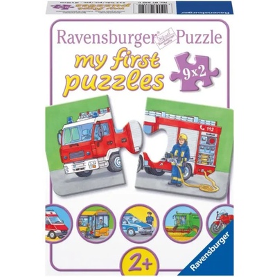 Ravensburger - Puzzle 9x2 My First Puzzles: Emergency vehicles - 1 - 39 piese