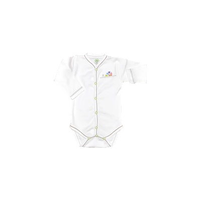 For Babies Боди с предно закопчаване и дълъг ръкав For Babies - Охлювче, 12-18 месеца (00941j2)