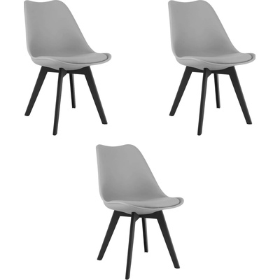 Leobert Mark šedé / černé nohy 3 ks