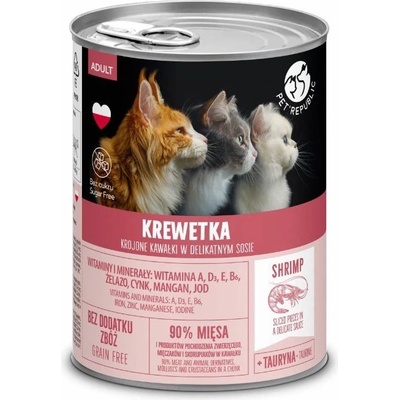 Pet Republic PetRepublic парчета в сос с скариди 400 г за котки