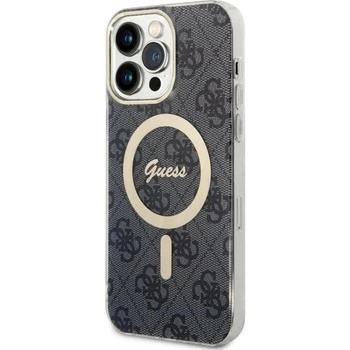 GUESS Кейс Guess 4G MagSafe за iPhone 14 Pro Max, черен (GUE002755-0)