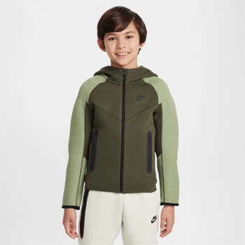 Nike Детски суичър Nike Sportswear Tech Fleece Big Kids' Full-Zip Hoodie - Cargo Khaki