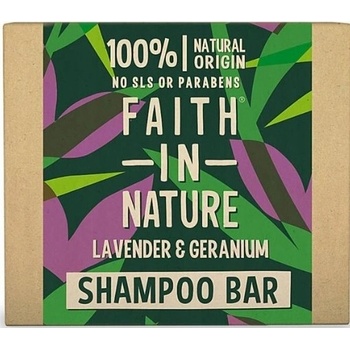 Faith in Nature tuhý šampon levandule a pelargonie 85g