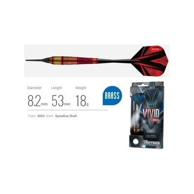 Harrows soft Vivid Red červené 18g