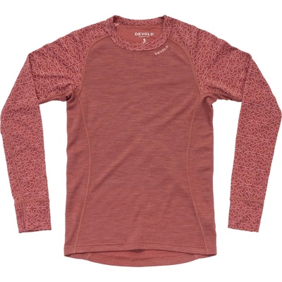 Devold Dámske termotričko DUO ACTIVE MERINO 205 červená biela
