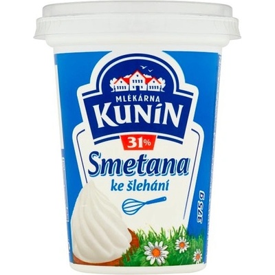 Mlékárna Kunín Smetana ke šlehání 31% 375 g – Zboží Dáma
