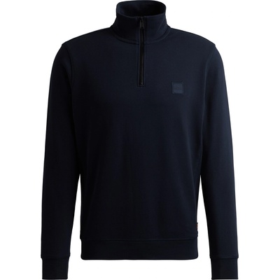 HUGO BOSS Блуза Boss Men's Zetrust Zip-Neck Soft TerryclOver The Head Sweatshirt - Dark Blue 404