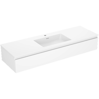 Mexen Orio шкаф за баня 140 см с мивка Otis, 1 чекмедже, бял мат - 91A10-14023-1-BF01-W18M01 (91A10-14023-1-BF01-W18M01)