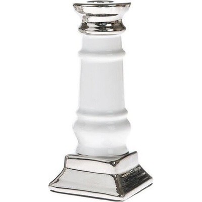Porcelánový svietnik Column biela, 4 x 16 x 3 cm, mix druhov
