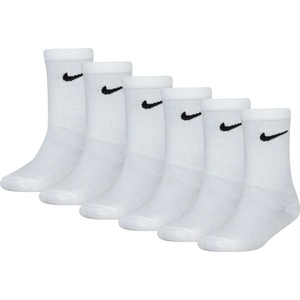 Nike Детски чорапи Nike 6 Pack of Crew Socks Infants - White