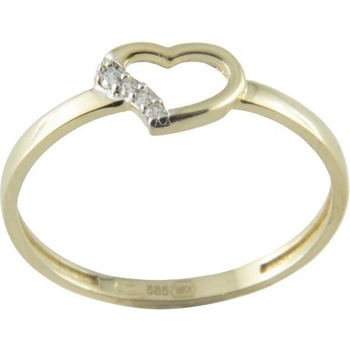 KA A-HF-67 Zlatý prsteň s kameňom z kombinovaného zlata