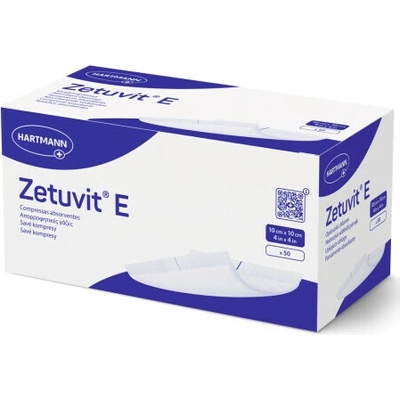 ZETUVIT E nesterilný nasiakavý kompres 10 x 10 cm 50 ks