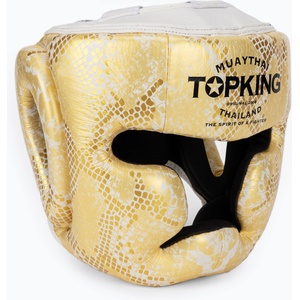 Top King Боксова каска Top King Super Star бяла/златна