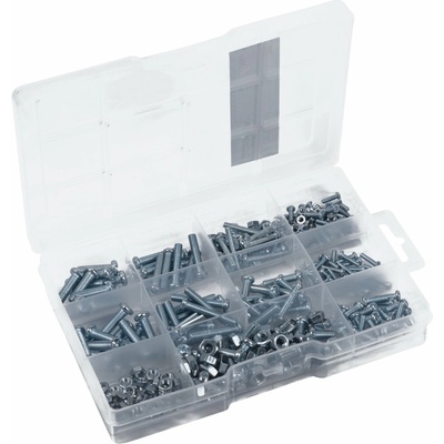CONNEX Sada šroubů a matic M3-M6, pozink, 366 ks – Sleviste.cz