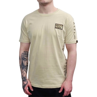 Alpha Industries Camo Sleeve T vintage white béžová