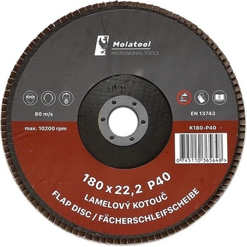 Molatool Lamelový brusný kotouč 180 mm P60 K180-P60