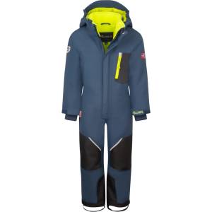 Trollkids Детска грейка Trollkids Kid's Isfjord Snowsuit XT Overall - Mystic Blue / Black / Glow Green - размер 128 (EU) (702-4384-0518)