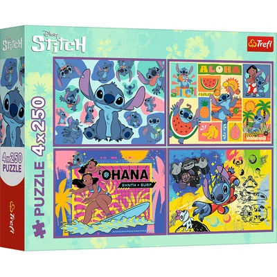 Trefl - Puzzle 4x250 Stitch - 250 piese