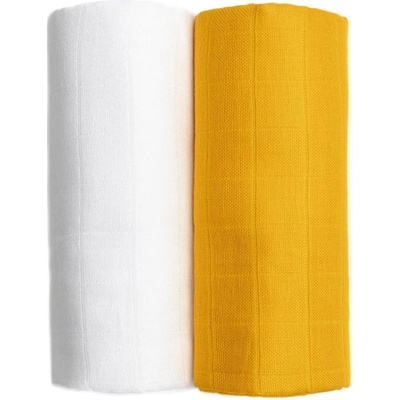 T-Tomi Tkané osušky Tetra White+mustard 90 x 100 cm 2 ks