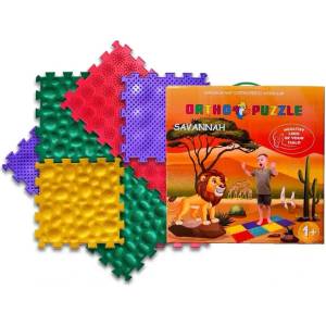 Ortho Puzzle Модулен килим за игра Ortho Puzzle - Микс - Савана