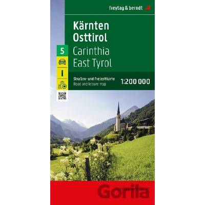 Korutany - Východní Tyrolsko 1:200 000 / automapa + rekreační mapa - freytag&berndt